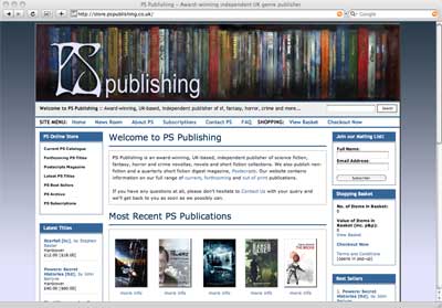 The PS Publishing Website